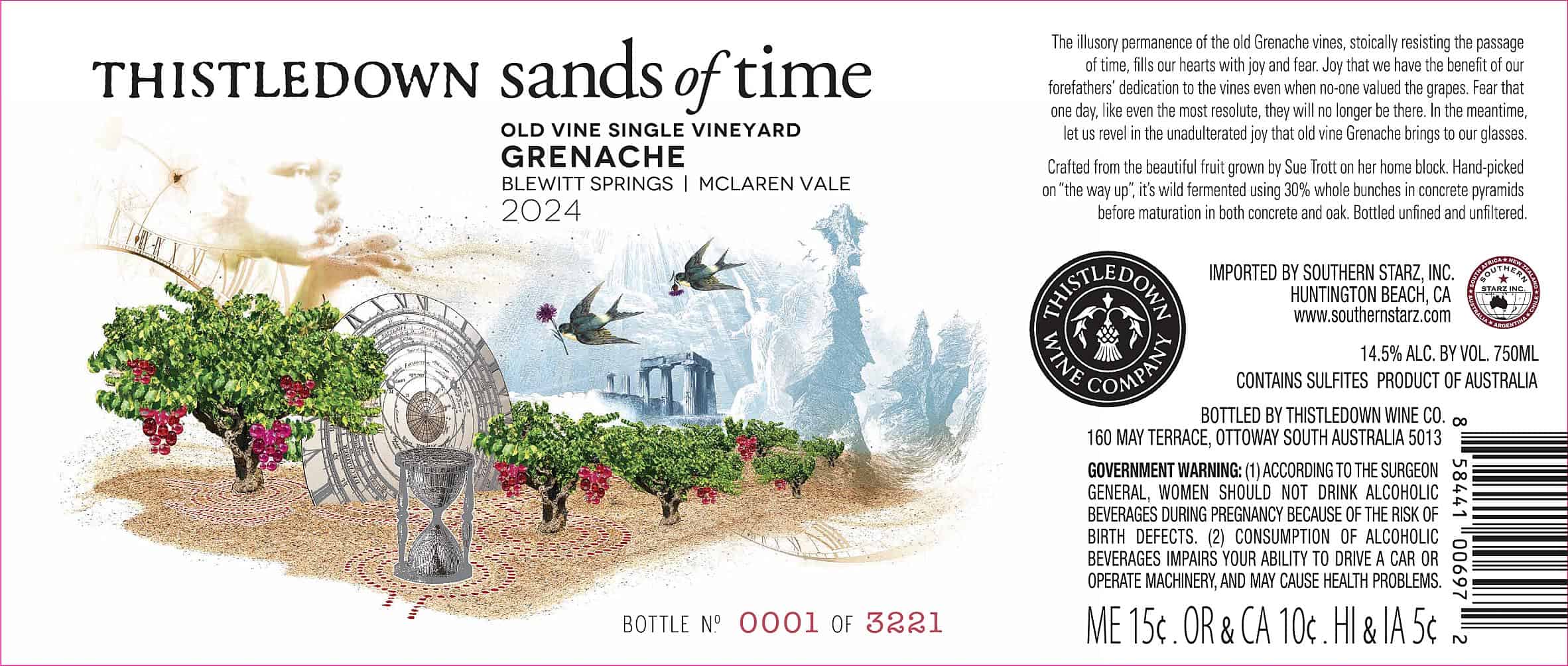 Thistledown Sands of Time Old Vine Grenache 2024