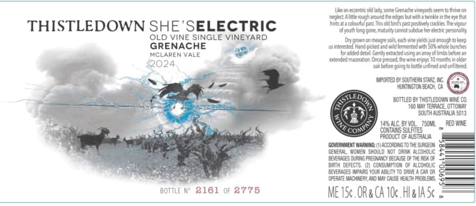 Thistledown She's Electric Grenache 2024