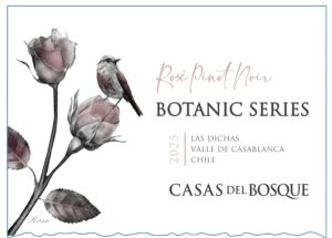 Casas Del Bosque Botanic Series Rose Pinot Noir 2025 Label